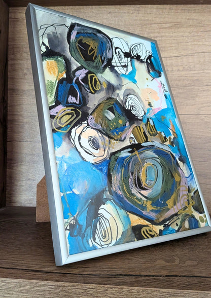 "Burst" - Maleri, A4, med ramme.