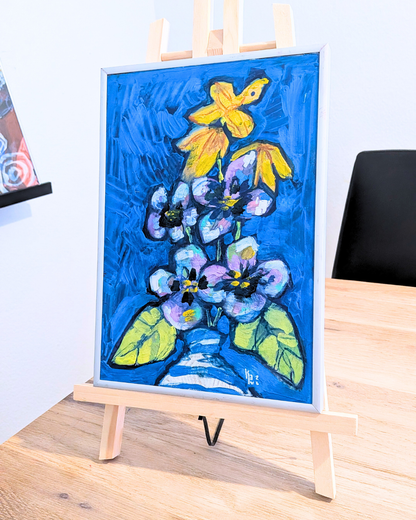 "Vasen" - Abstrakt maleri, A4, Inklusiv ramme