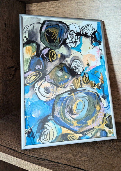 "Burst" - Maleri, A4, med ramme.
